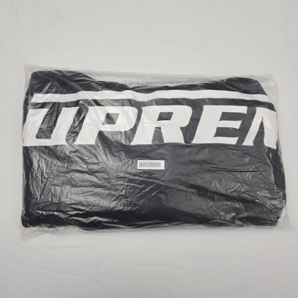 Supreme Wrapped Half Zip Hooded Black Sweater - Picture 7 of 10